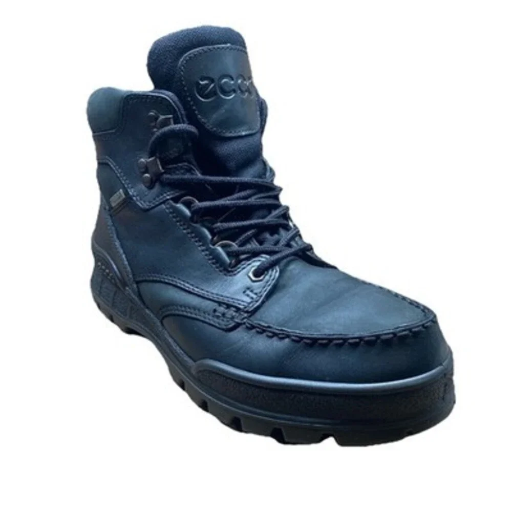 ECCO Track 25 GoreTex Mid Hiking Boot Mens EU 42 US 8.5 Waterproof Black Leather